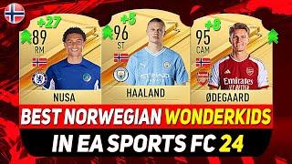 EA FC 24 WONDERKIDS   BEST YOUNG NORWEGIAN TALENTS IN CAREER MODE! ft. HAALAND, ØDEGAARD, NUSA...