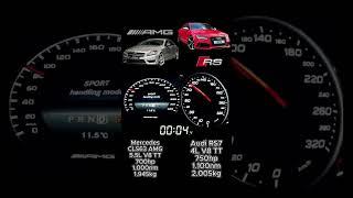  CLS63 AMG vs  Audi RS7 0-200kph | acceleration battle ️