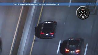 L.A. police pursue suspected car thief