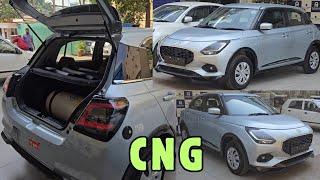 Maruti Suzuki Swift CNG 2025 | Maruti Swift Splendid Silver Color | Walkaround