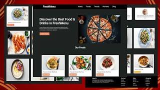 Food Restaurant Website Using HTML CSS and JavaScript | Food Website Using HTML and CSS