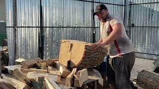 🪓🪓 Mega oak wood splitting 🪓🪓🪓 Extremely working 