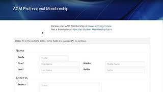 How to get ACM Professional Membership?