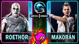 MK1 Roethor (QUAN CHI) VS MakoraN (ASHRAH)Mortal Kombat 14K 60ᶠᵖˢ