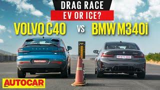 DRAG RACE : BMW M340i vs Volvo C40 - Controlled launch versus launch control | Autocar India