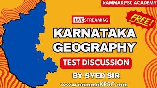 Karnataka Geography Test Discussion | Free Online Test Series | Nammakpsc Team.#nammakpsc #kas2024