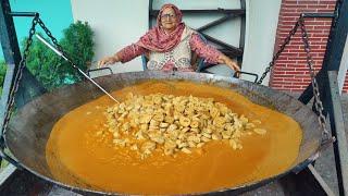 SOYA CHAAP RECIPE By Granny |  Restaurant Style Soya Chaap Masala | Veg Village Food