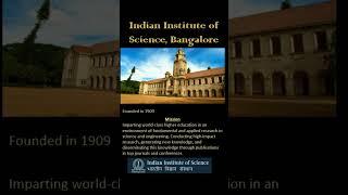 IISc, Indian Institute of Science, Bangalore, India