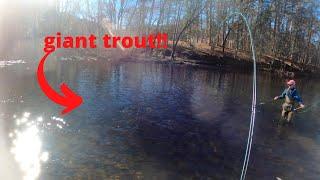 Fishing for HUGE Rainbow trout Below Broken Bow Lake!