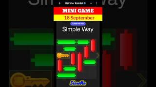 Hamster Kombat Mini Game Today 18 September Unlock Key | 18 September Mini Game Hamster | #mini game