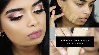 FENTY BEAUTY FOUNDATION REVIEW! SHADE 290 | MEDIUM INDIAN SKIN TONES + SWATCHES!