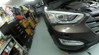 Hyundai Santa fe 2014г в - как снять передний бампер?