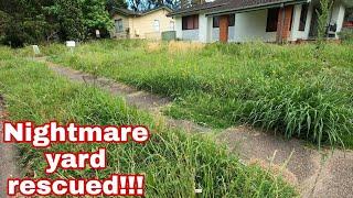 MASSIVELY OVERGROWN YARD TRANSFORMED!