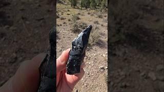 Prehistoric Artifacts In The High Desert - Large Obsidian Tool/Punch?