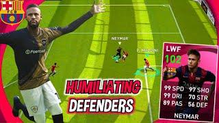 PES 2021 Mobile | Neymar Humiliating Defenders with dribbling skills | 102 rated Iconic Neymar Fans