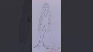 Beautiful  sketch a dress for women#campursari #cover  #coversong #sketchful #drawing#art #youtube