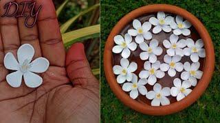 How to Make White Idda Flower || How to Make Foem Flower