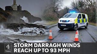 Storm Darragh: Man dies after tree falls on van