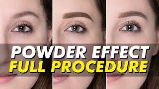 Powder Effect for eyebrow asymmetry | Ombré brows by Nadia Afanaseva | Eye Design New York