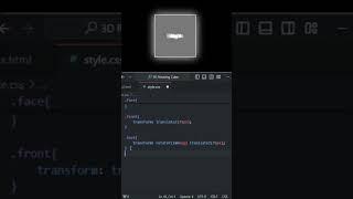 Creating a 3D Cube Animation with CSS #shorts #css #animation
