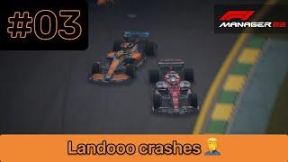 F1 Manager 22 Career Mode Ep 3 - Lando crashes