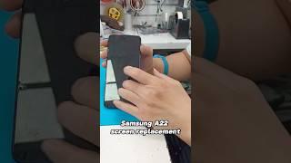 Quick Samsung A22 screen replacement at Hugmie—watch now!  #samsunggalaxy #phonerepair