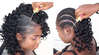 How To:Make This Quick And Unique Crochet Hairstyle Using Braid Extension/@Mabeltv