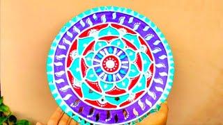 DIY Lippan Art Work with Mirror & Mandala Art | HOW to make Lippan Art easily#lippanart#wallhanging