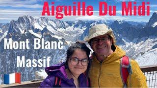 Cable Car ride to the summit of Aiguille Du Midi on the Mont Blanc Massif, French Alps