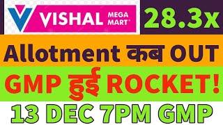 Vishal Mega Mart ipo gmp todayvishal mega mart ipo allotment chancesvishal ipo subscription status