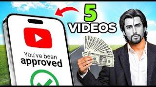 How I Got Monetized with (ONLY 5 Videos) 