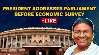 Live | President Draupadi Murmu Addresses Both Houses of Parliament | Pre Budget 2023