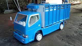 BARU RILIS..!!! MINIATUR TRUK CANTER OLENG BLUE SERIES HARGA MURAH MERIAH BONUS TERPAL