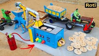 DIY Mini automatic roti/chapati maker machine with generator flour mill | Science project