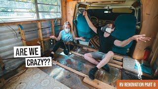 RV Renovation - We Completely Rebuilt Our Floor!  Longest Project Yet (Ep. 8)