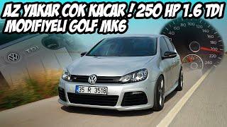 250 HP VW Golf Mk6 1.6 TDi / Modifiyeli Dizel Projesi / Gazlama / R-Line Bodykit / Test Ettik