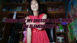 TRYING MY DRESSES WHEN IM 10-11 YEARS OLD | REINA LUNNAY