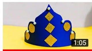 Beautiful crown made of chart paper.