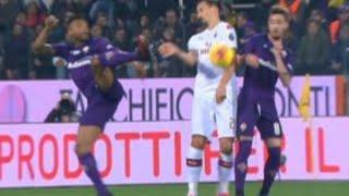 FIORENTINA MILAN 1-1 GOL ANNULLATO A IBRAHIMOVIC