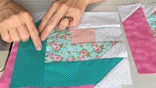 Lindo Demais BLOCO de PATCHWORK  04 TULIPAS Fácil e Rápido de COSTURAR