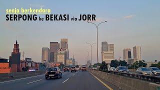 Driving Around TOL JORR TOLL ROAD (Jakarta Outer Ring Road) from Serpong to Bekasi 