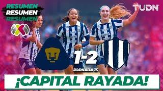 Resumen y goles | Pumas 1-2 Monterrey | Liga Mx Femenil AP2024-J15 | TUDN