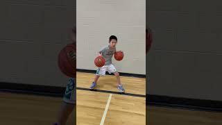 Two basketball drill - between the leg, same hand, front & back, right & left hand #shorts