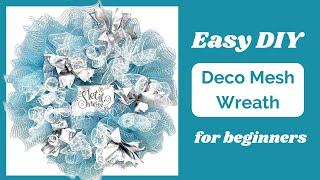 EASY DIY DECO MESH WREATH TUTORIAL FOR BEGINNERS