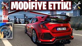 270 KM/H BASTIK !!!  MODİFİYE HONDA CIVIC TYPE-R | ETS 2 Honda Civic Mod 1.43 | Logitech G29