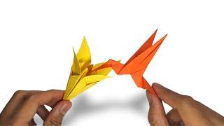 How to make a paper bird - easy origami hummingbird