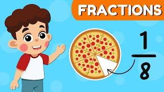 Kids Educational Videos | Kindergarten and Elementary ENGLISH Math | Learn Fractions !!! Fun Math!!