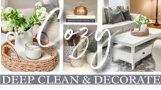 COZY DEEP CLEAN AND DECORATE WITH ME | Relaxing Cleaning Motivation | Cleaning Therapy