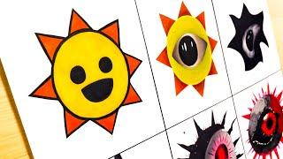 Drawing Incredibox Sprunki Phase 1 VS Phase 2 VS Phase 3 VS Phase 4 VS Phase 5 - Mr Sun