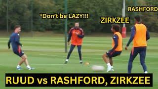 Van Nistelrooy yelled ‘DON'T BE LAZY!’ at Rashford & ZIRKZEE during training for Fulham | Man Utd